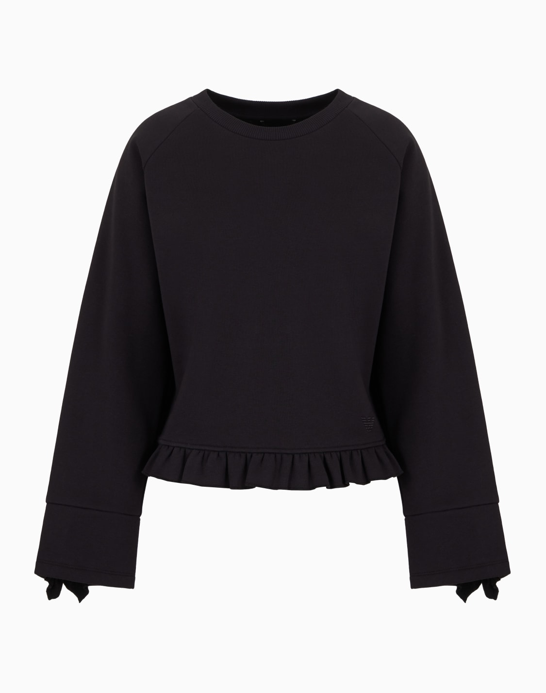 sudadera-con-volantes-en-punto-orgnico-asv-negro--emporio-armani
