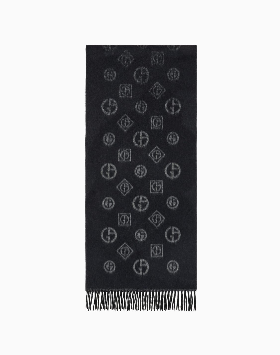 monogram-jacquard-cashmere-scarf-navy-blue--giorgio-armani