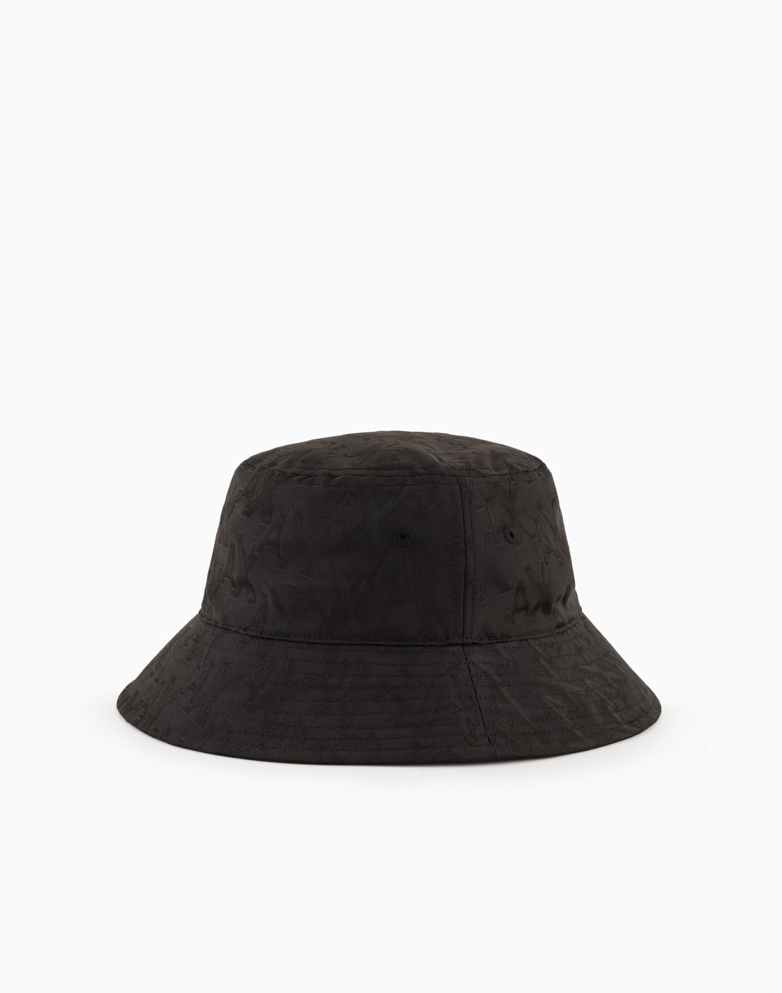 bucket-hat-in-monogram-technical-fabric-black--armani-exchange