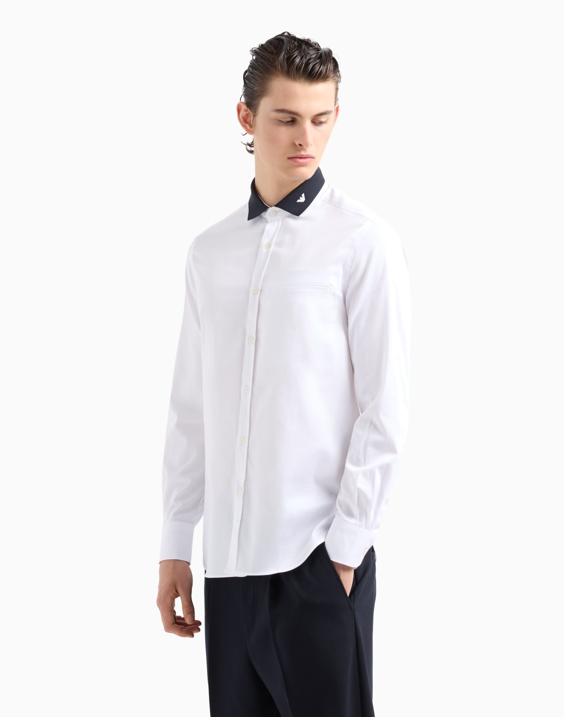 satin-shirt-with-contrasting-ribbed-collar-white--emporio-armani