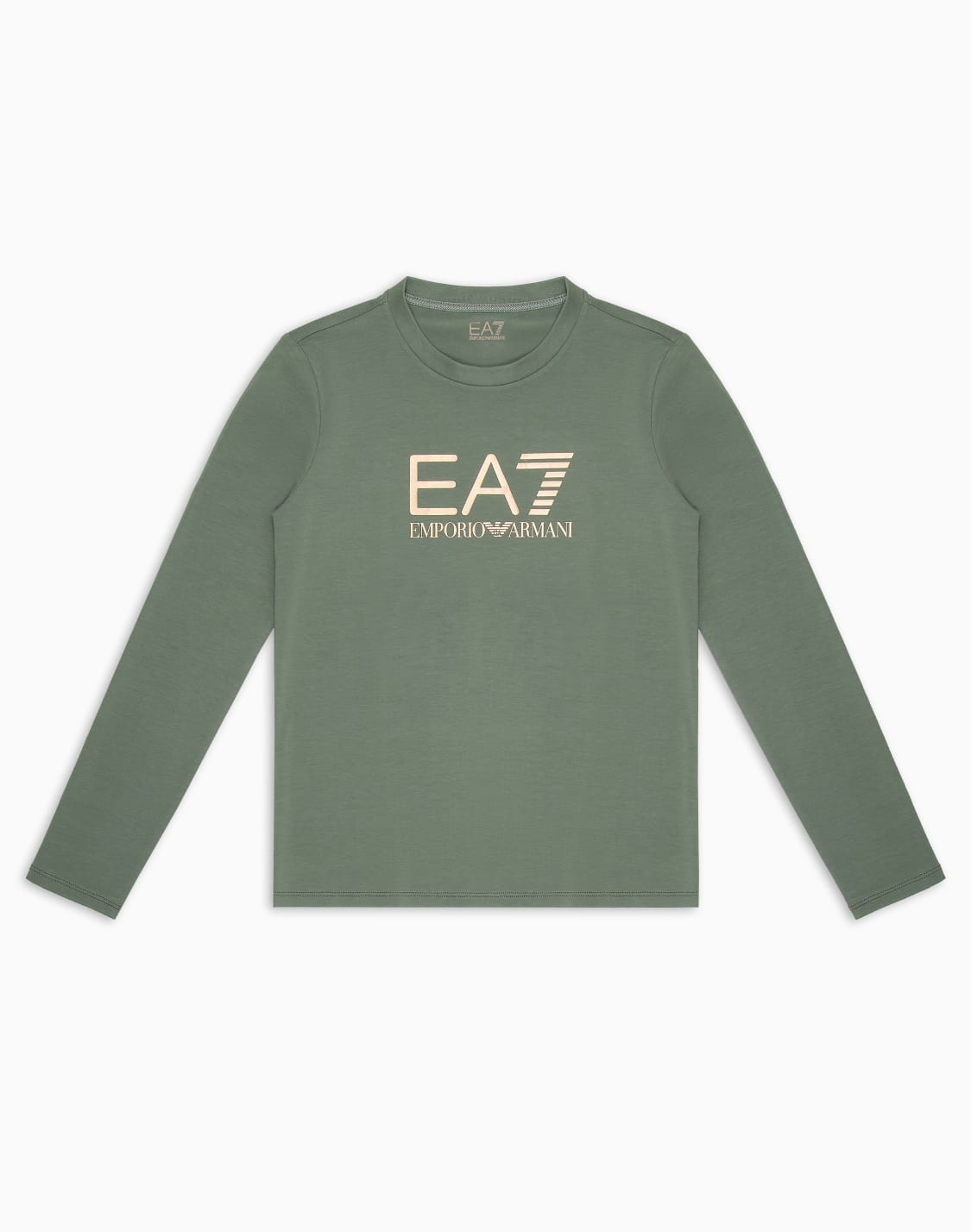 shiny-girl-stretch-cotton-crew-neck-t-shirt-green--ea7
