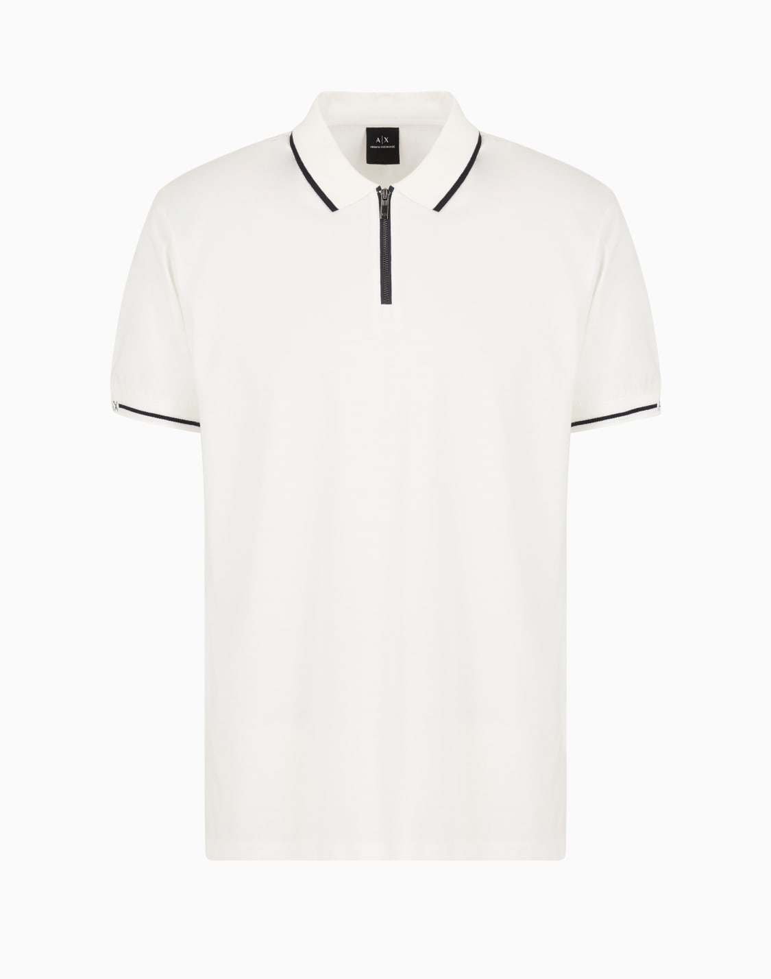 polo-regular-fit-con-cremallera-y-perfiles-en-contraste-en-algodn-blanco--armani-exchange