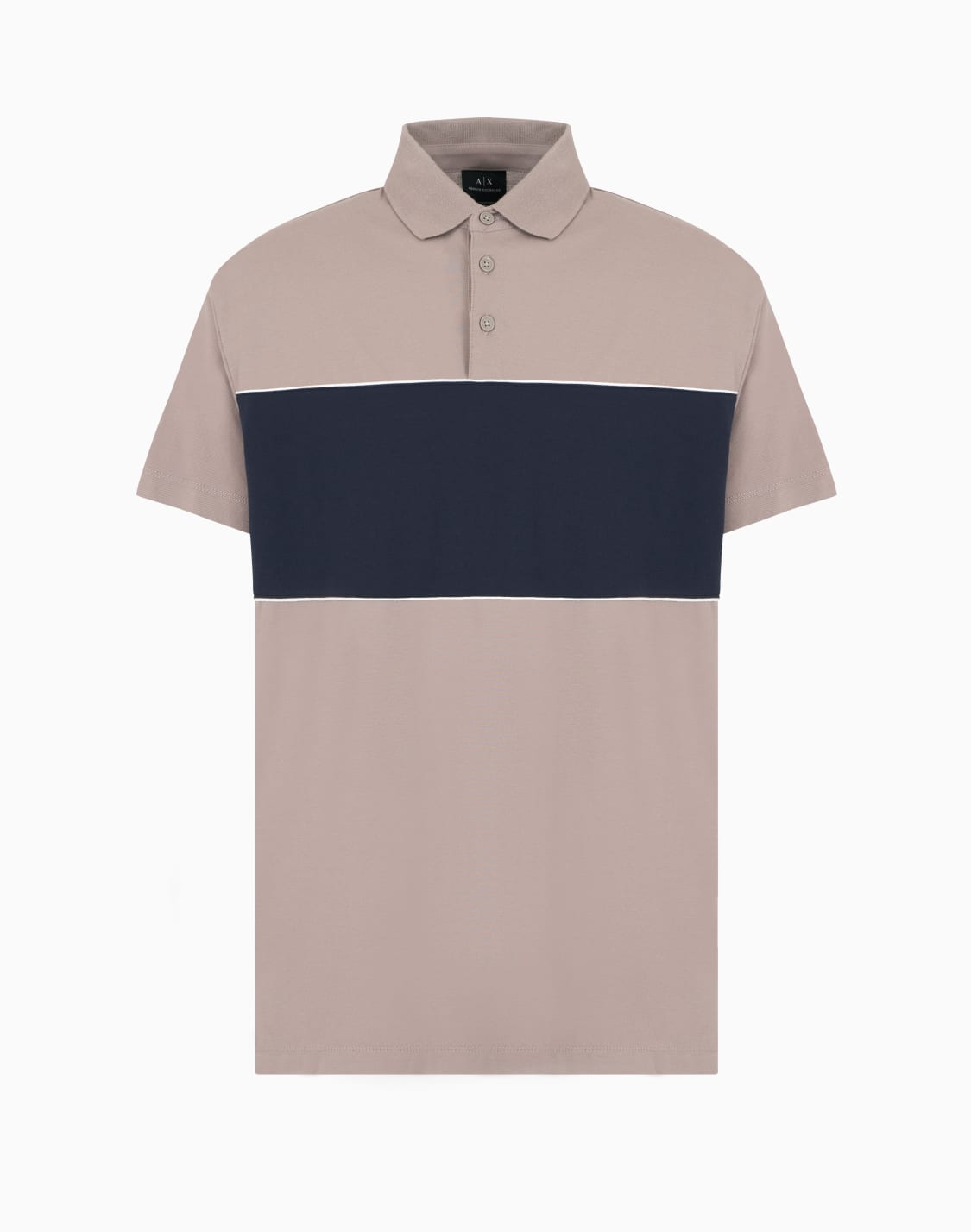 regular-fit-polo-with-contrasting-band-in-cotton-beige--armani-exchange