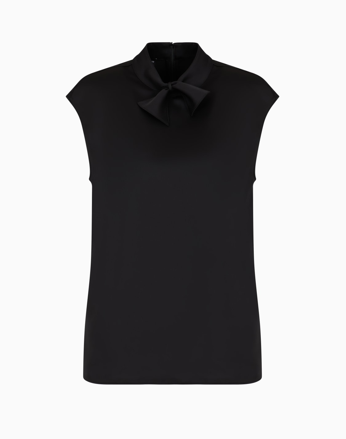 blusa-con-cuello-de-lazo-en-satn-negro--emporio-armani