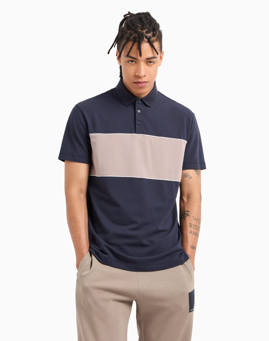 regular-fit-polo-with-contrasting-band-in-cotton-navy-blue--armani-exchange
