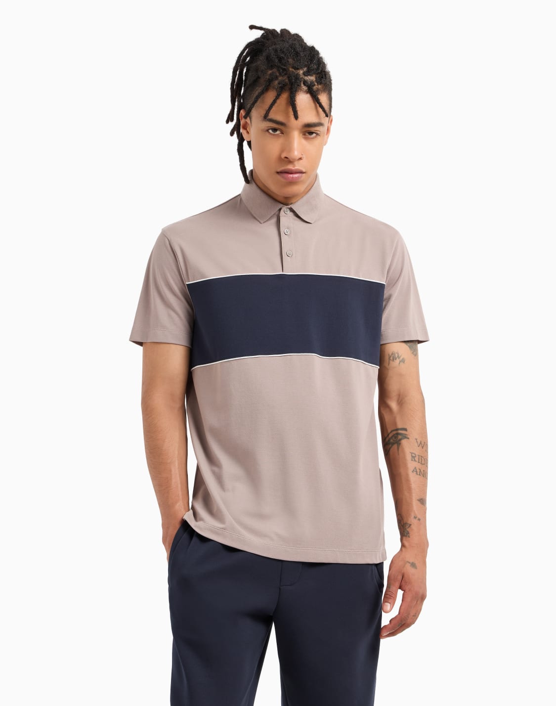 regular-fit-polo-with-contrasting-band-in-cotton-beige--armani-exchange