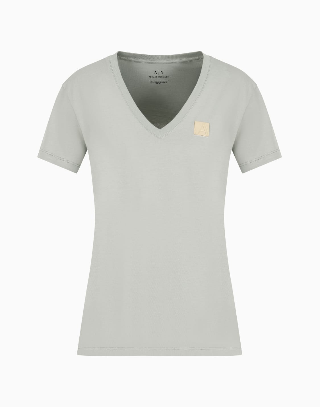 camiseta-regular-fit-con-cuello-de-pico-y-logo-gris--armani-exchange