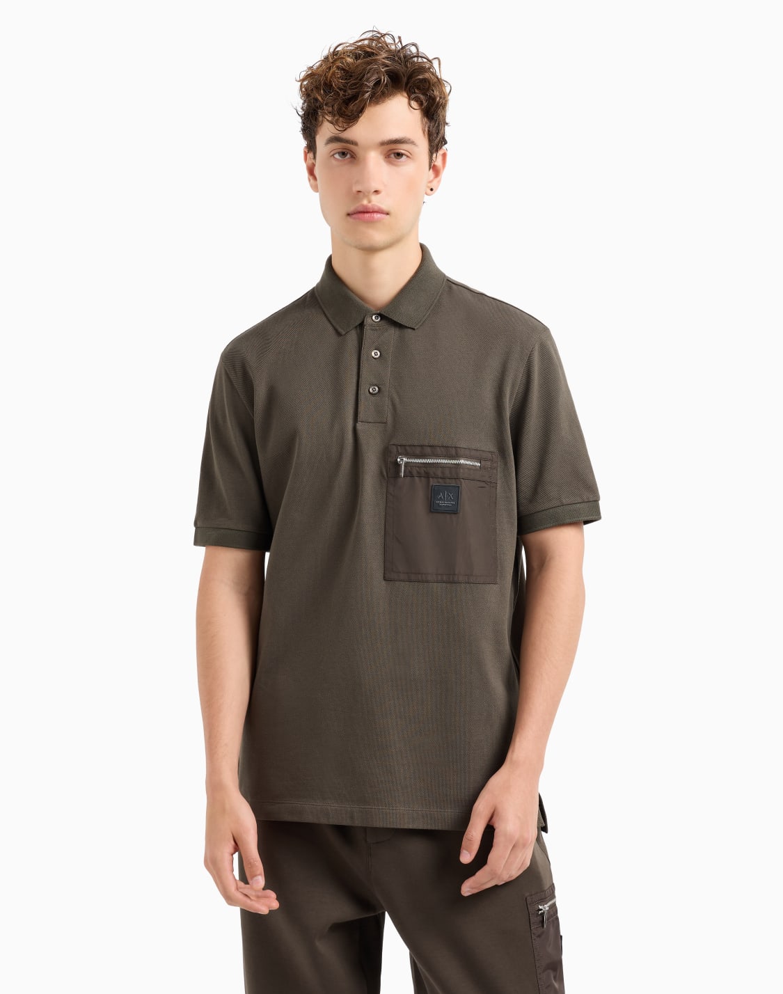 short-sleeved-cotton-polo-with-pocket-green--armani-exchange
