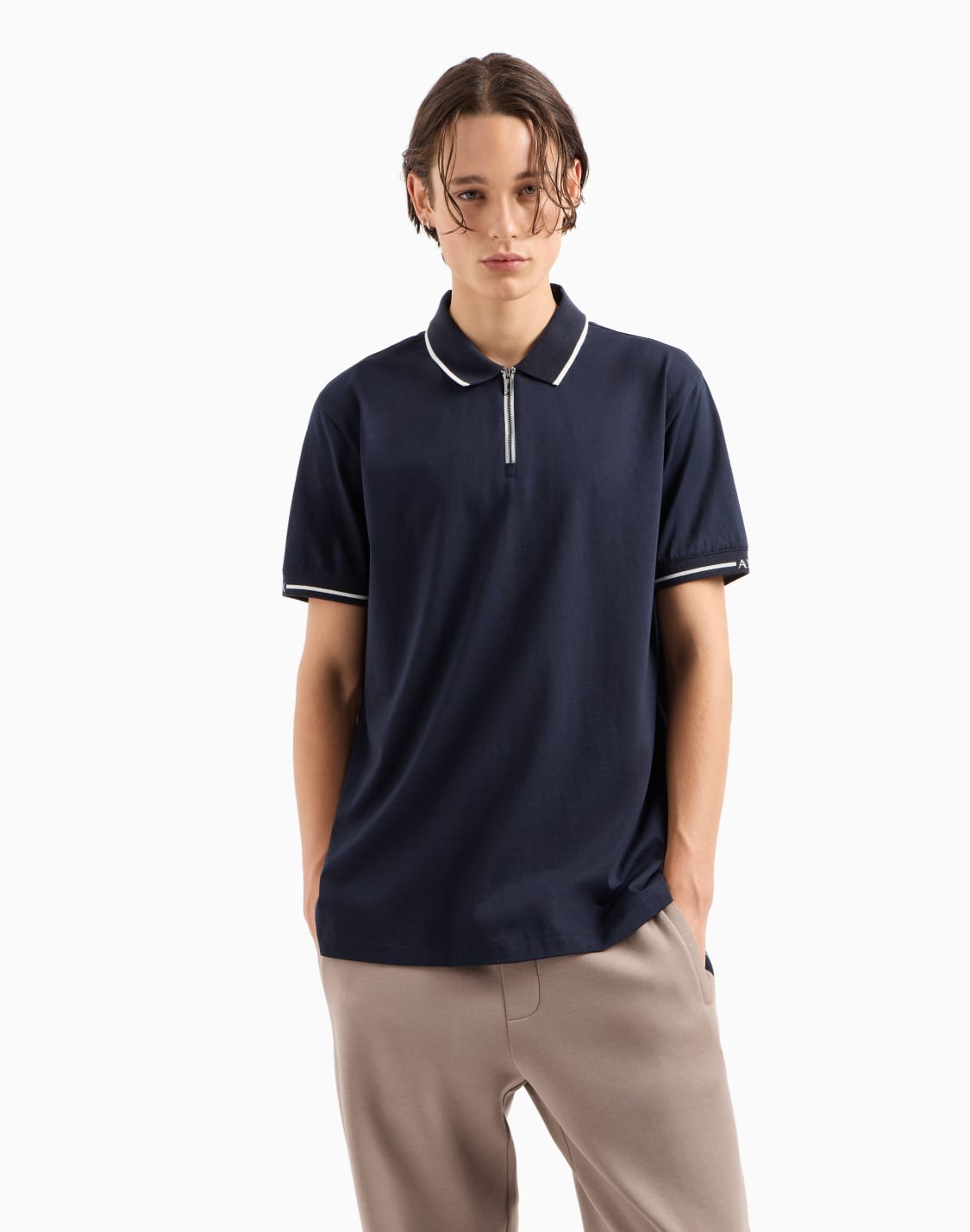 polo-regular-fit-con-cremallera-y-perfiles-en-contraste-en-algodn-azul-marino--armani-exchange