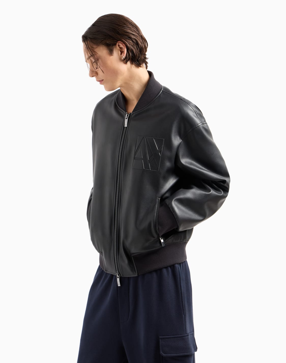 cazadora-con-logo-en-relieve-negro--armani-exchange