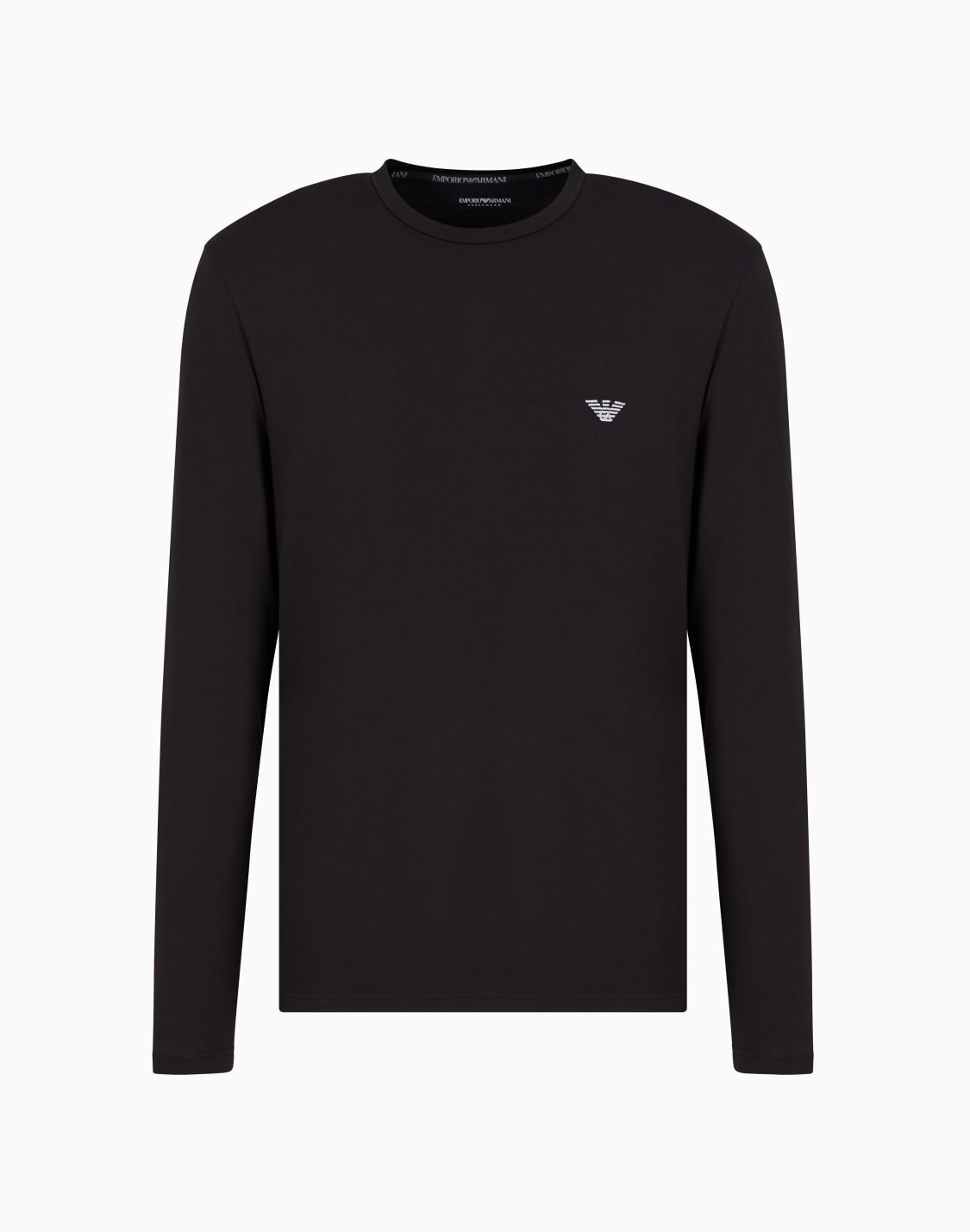 pull-de-dtente-coupe-ajuste-en-modal-doux-noir--emporio-armani