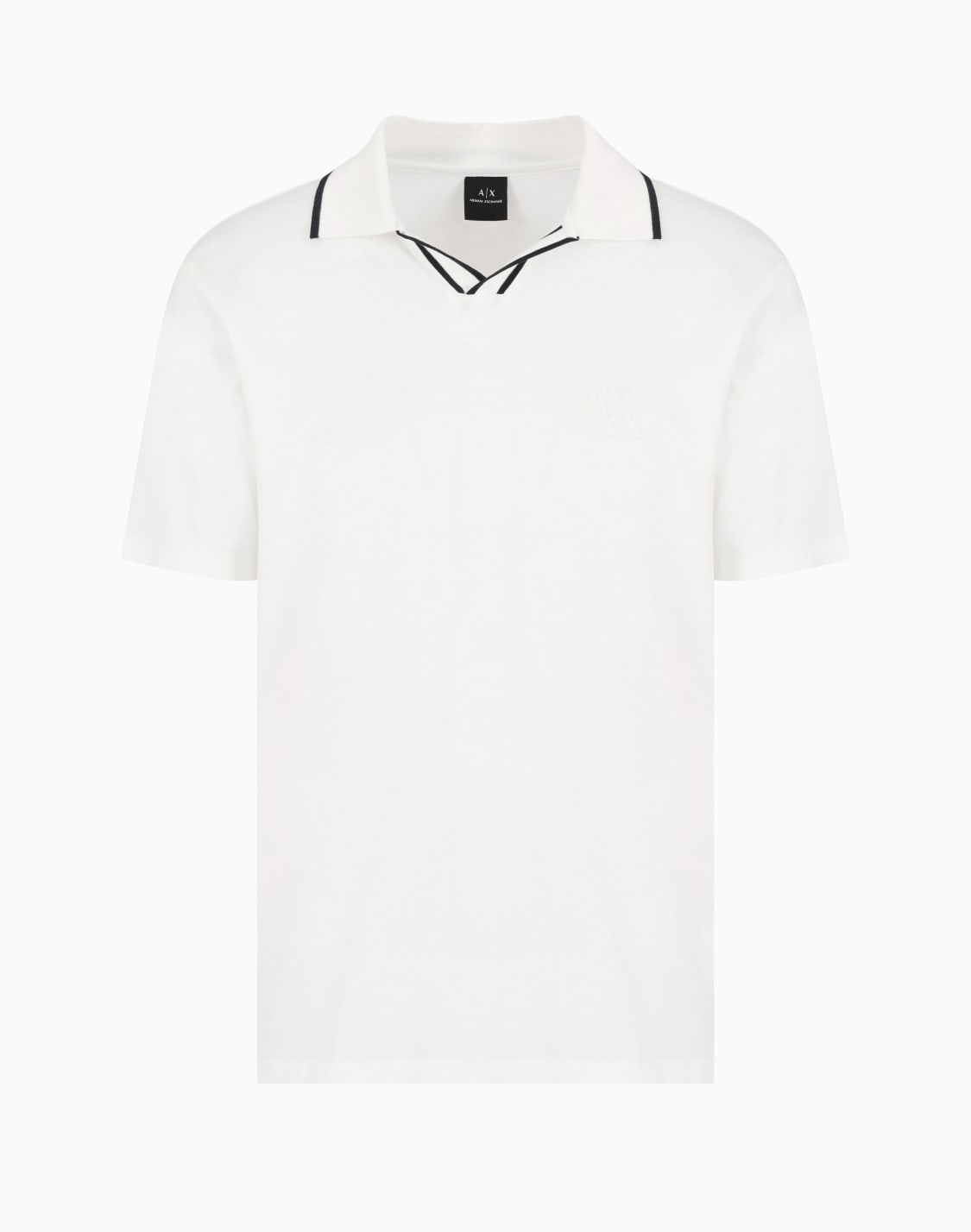 polo-con-perfiles-de-cuello-en-contraste-en-algodn-blanco--armani-exchange