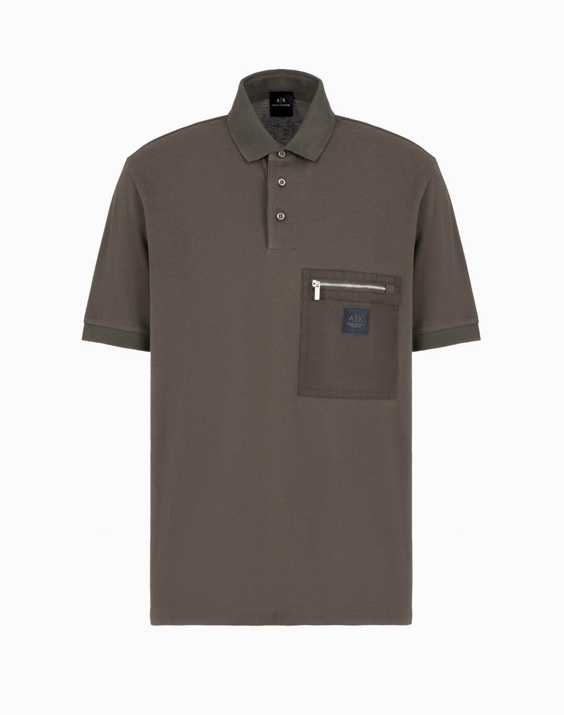 short-sleeved-cotton-polo-with-pocket-green--armani-exchange