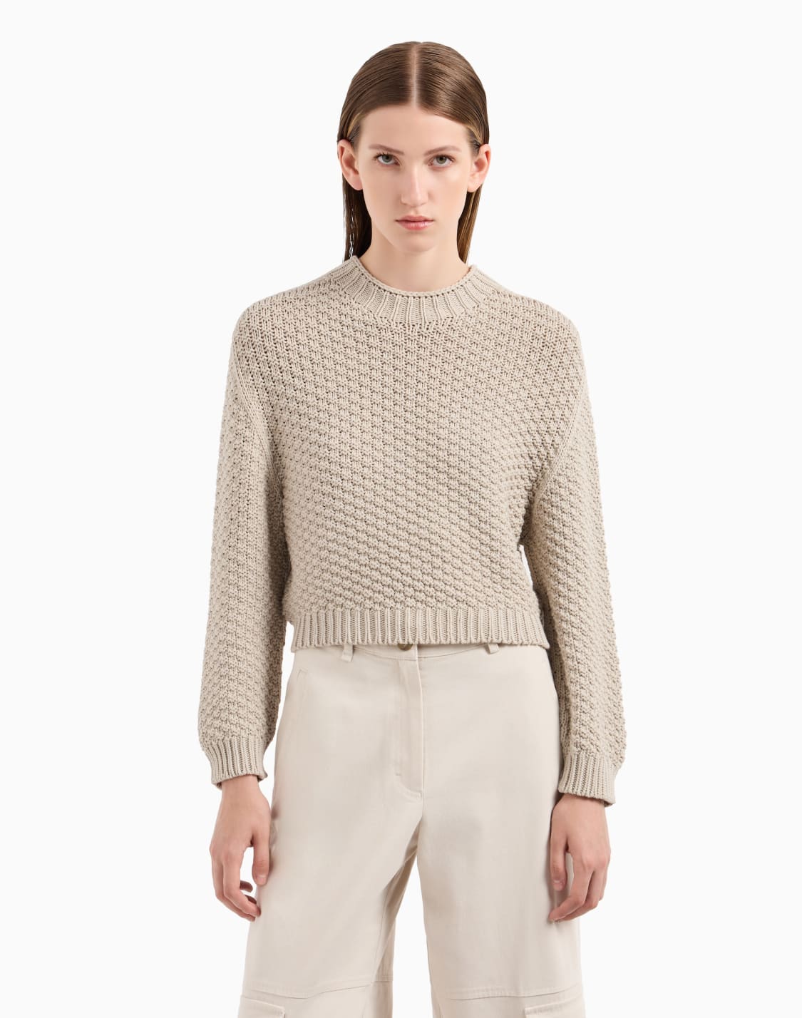 jersey-de-corte-boxy-sin-costuras-con-textura-de-punto-tunecino-beige--emporio-armani