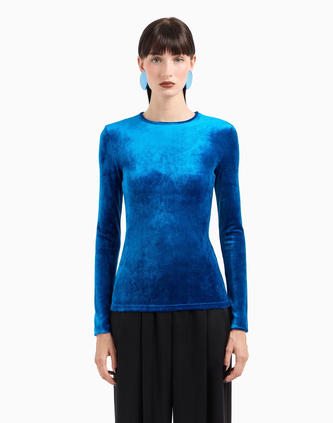 camiseta-de-cuello-redondo-en-chenilla-de-mezcla-de-viscosa-asv-azul--giorgio-armani