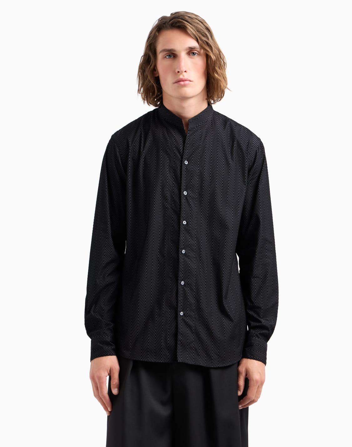 stretch-sateen-cotton-shirt-with-guru-collar-grey--emporio-armani