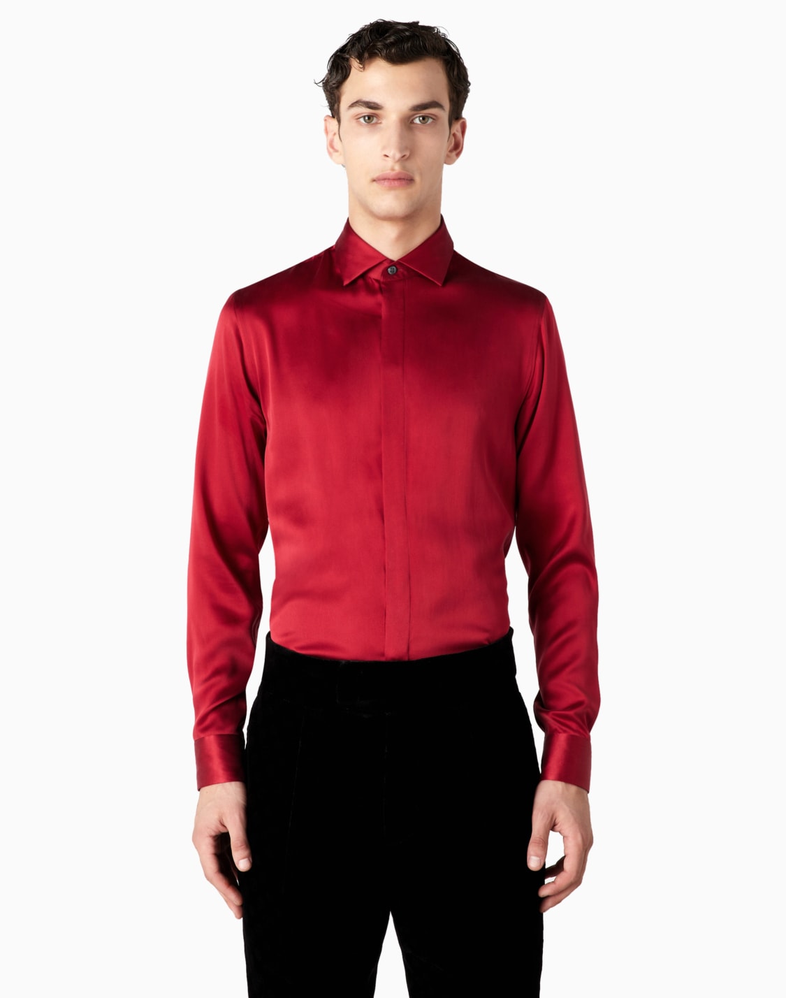 camisa-regular-fit-de-seda-rojo--giorgio-armani