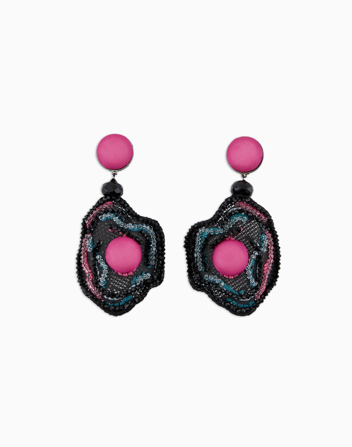 boucles-doreilles-pendentifs-clip-en-rsine-recouvertes-de-tulle-et-cristaux-rose--giorgio-armani