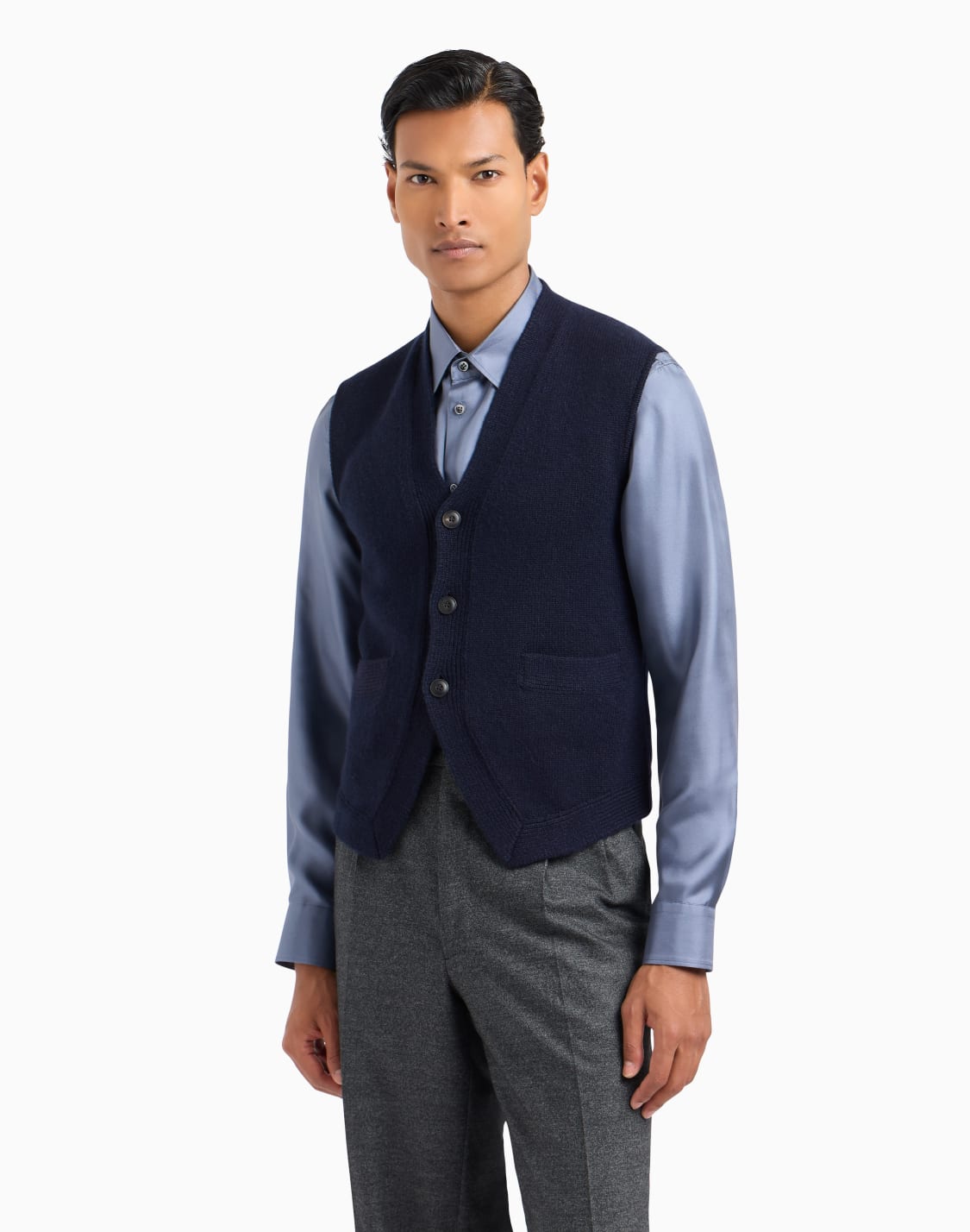 single-breasted-cashmere-knit-waistcoat-blue--giorgio-armani