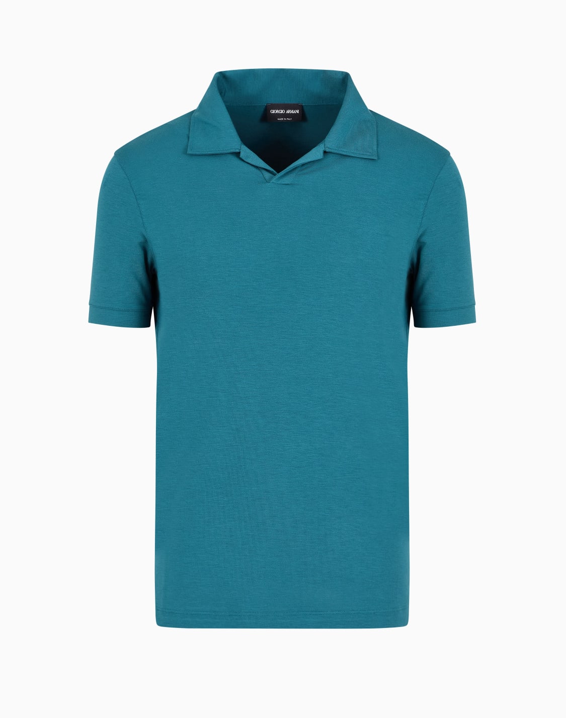 polo-de-manga-corta-de-punto-elstico-de-viscosa-asv-verde--giorgio-armani