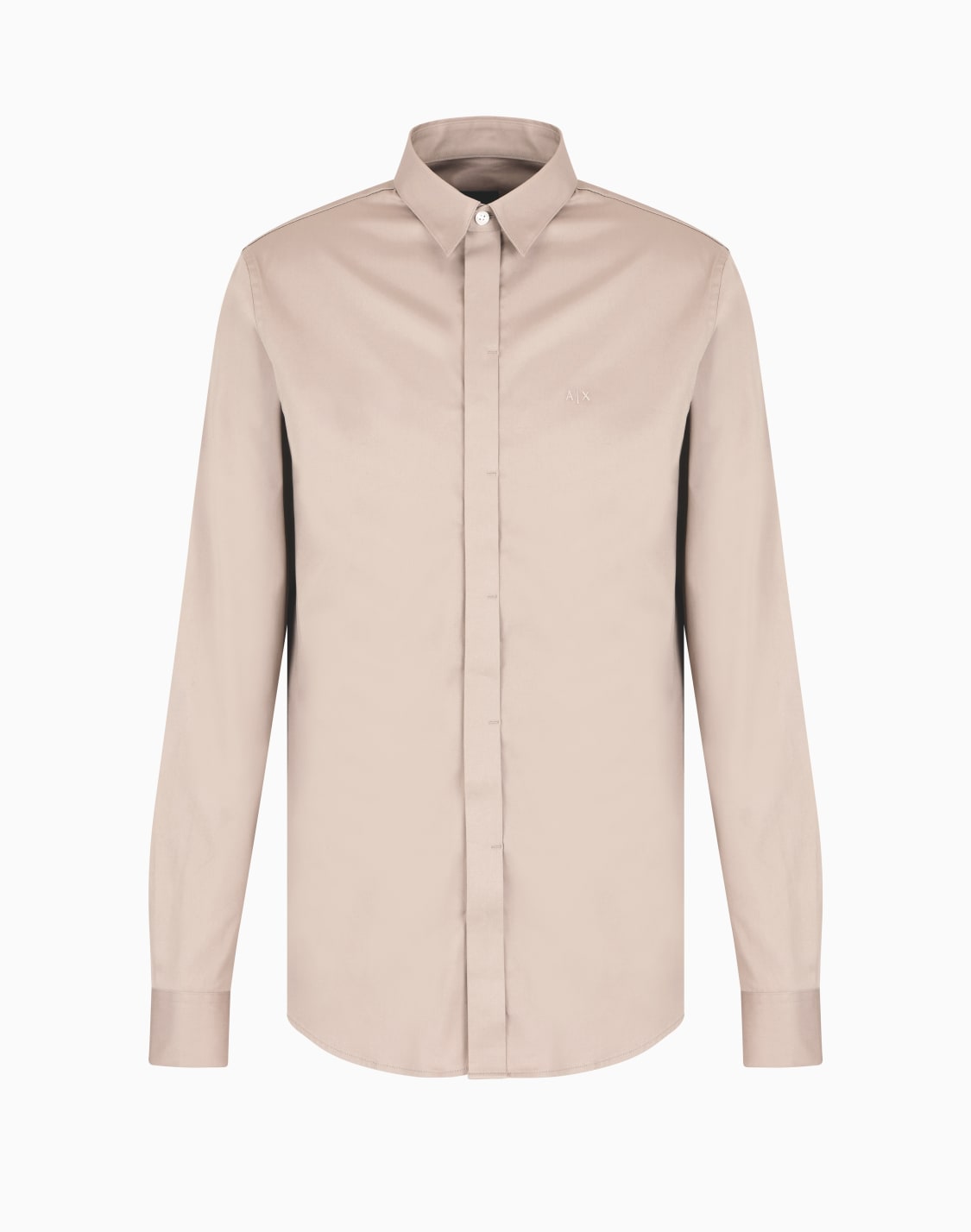 camisa-slim-fit-de-satn-elstico-beige--armani-exchange