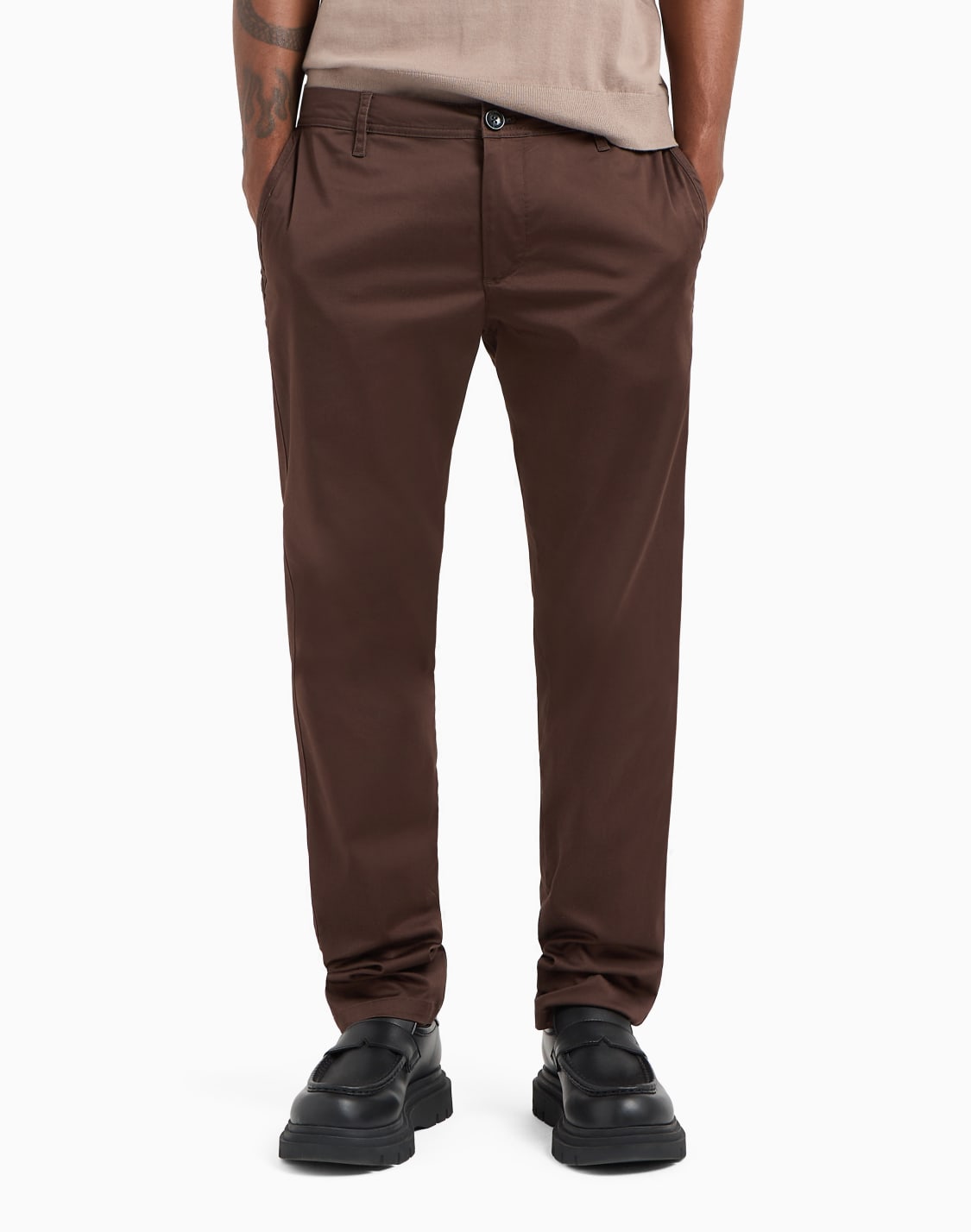 regular-fit-gabardine-trousers-brown--armani-exchange