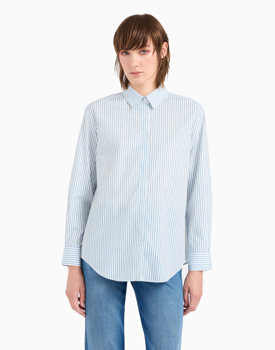 camisa-de-popelina-celeste--emporio-armani