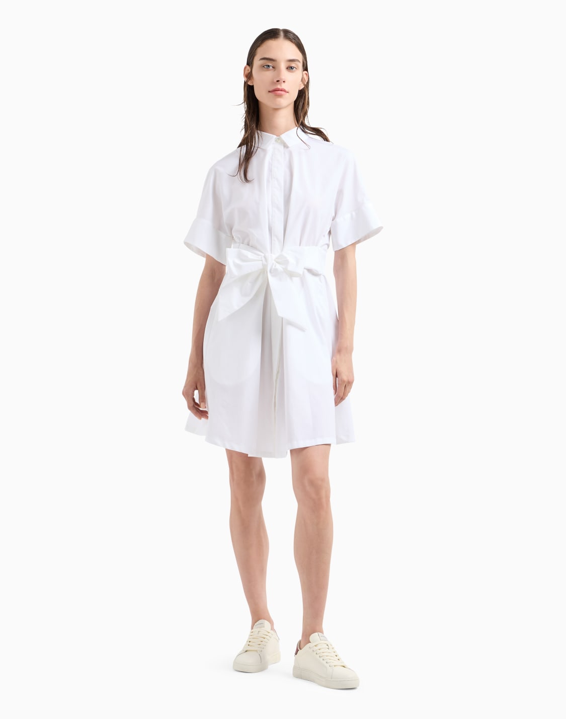 vestido-camisero-de-popelina-con-fajn-blanco--emporio-armani