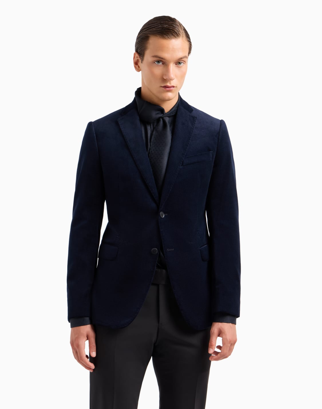 slim-fit-single-breasted-jacket-in-smooth-velvet-with-an-all-over-print-blue--emporio-armani