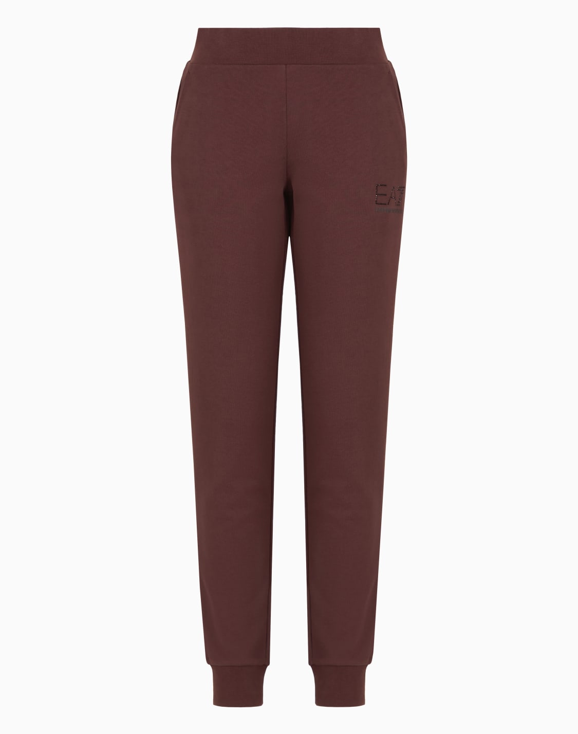 pantalon-de-jogging-logo-series-en-mlange-de-coton-biologique-marron--ea7
