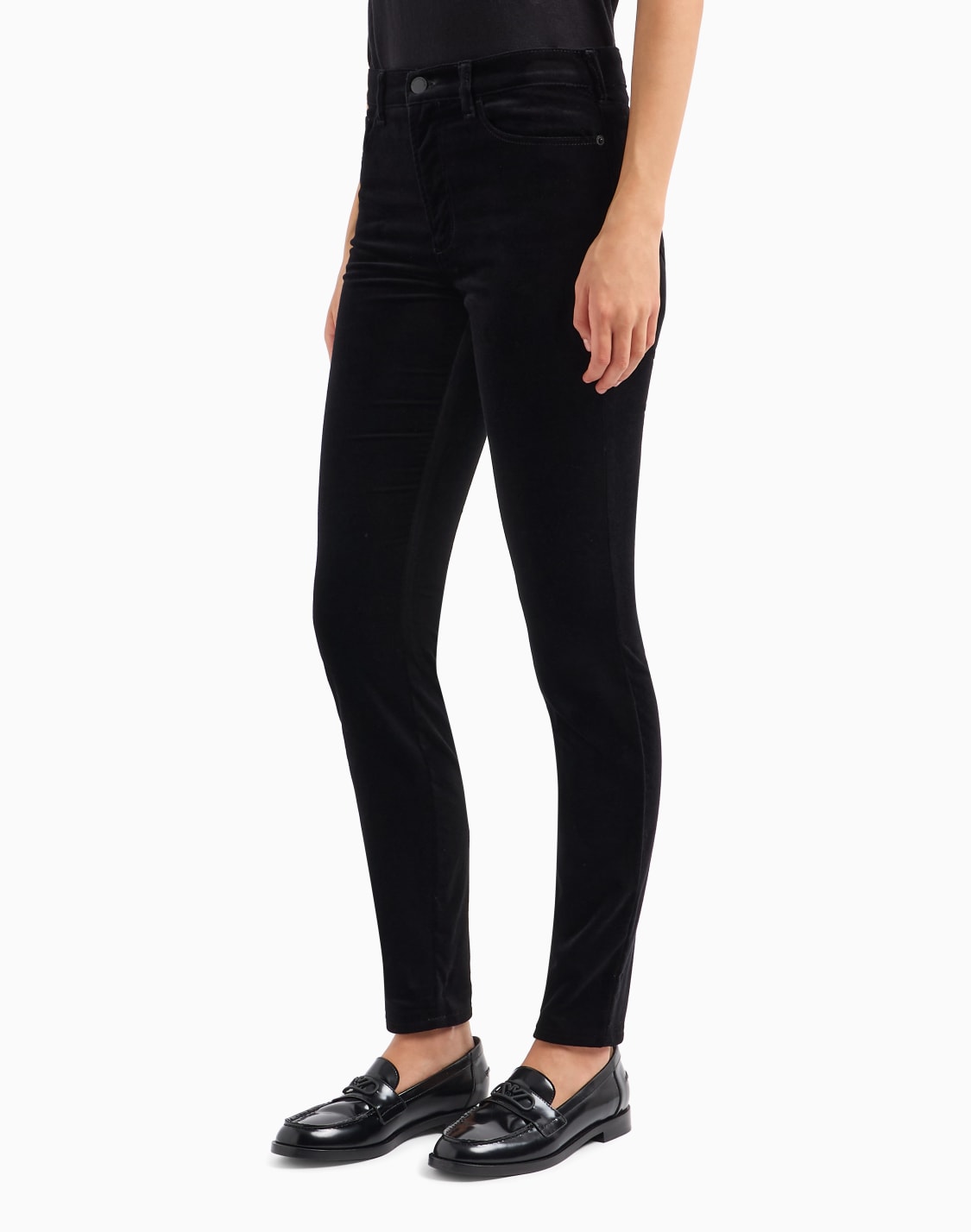 pantalon-j20-taille-haute-et-jambe-super-skinny-en-velours-stretch-noir--emporio-armani