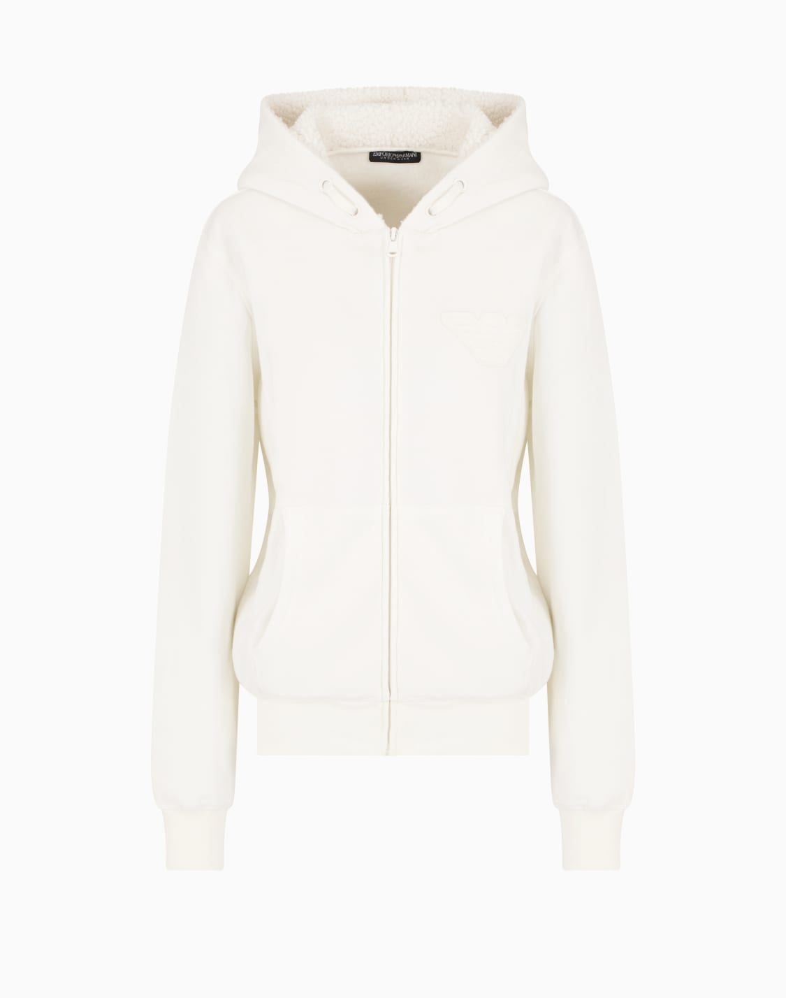 sweat-shirt-de-dtente-avec-fermeture-zippe-capuche-intrieure-effet-peluche-et-cusson-aigle-blanc--emporio-armani