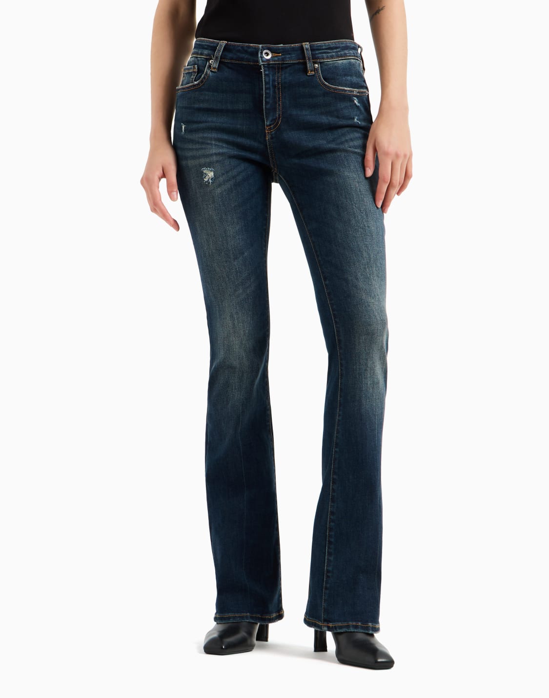 j65-flared-fit-jeans-in-satin-cotton-denim-blue--armani-exchange