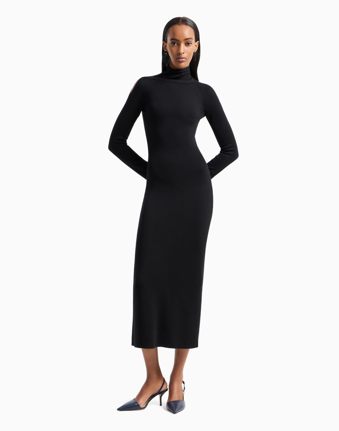 vestido-a-media-pierna-de-viscosa-y-lana-negro--giorgio-armani