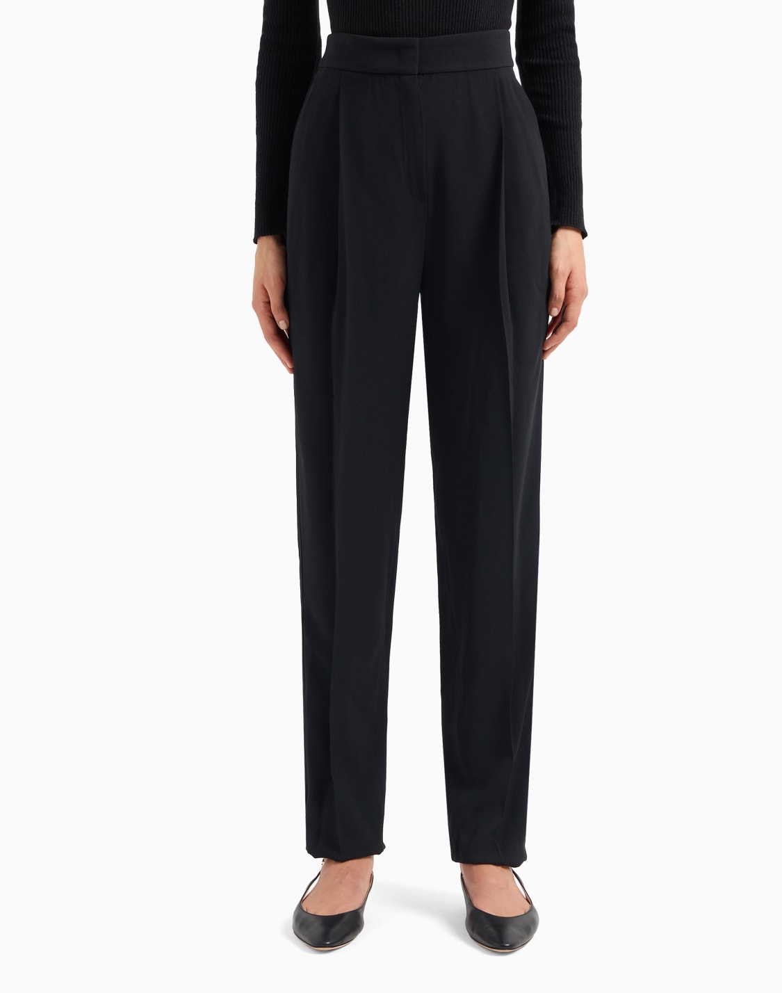 Vintage Emporio Armani Belt Waist Padded Trousers Size W28