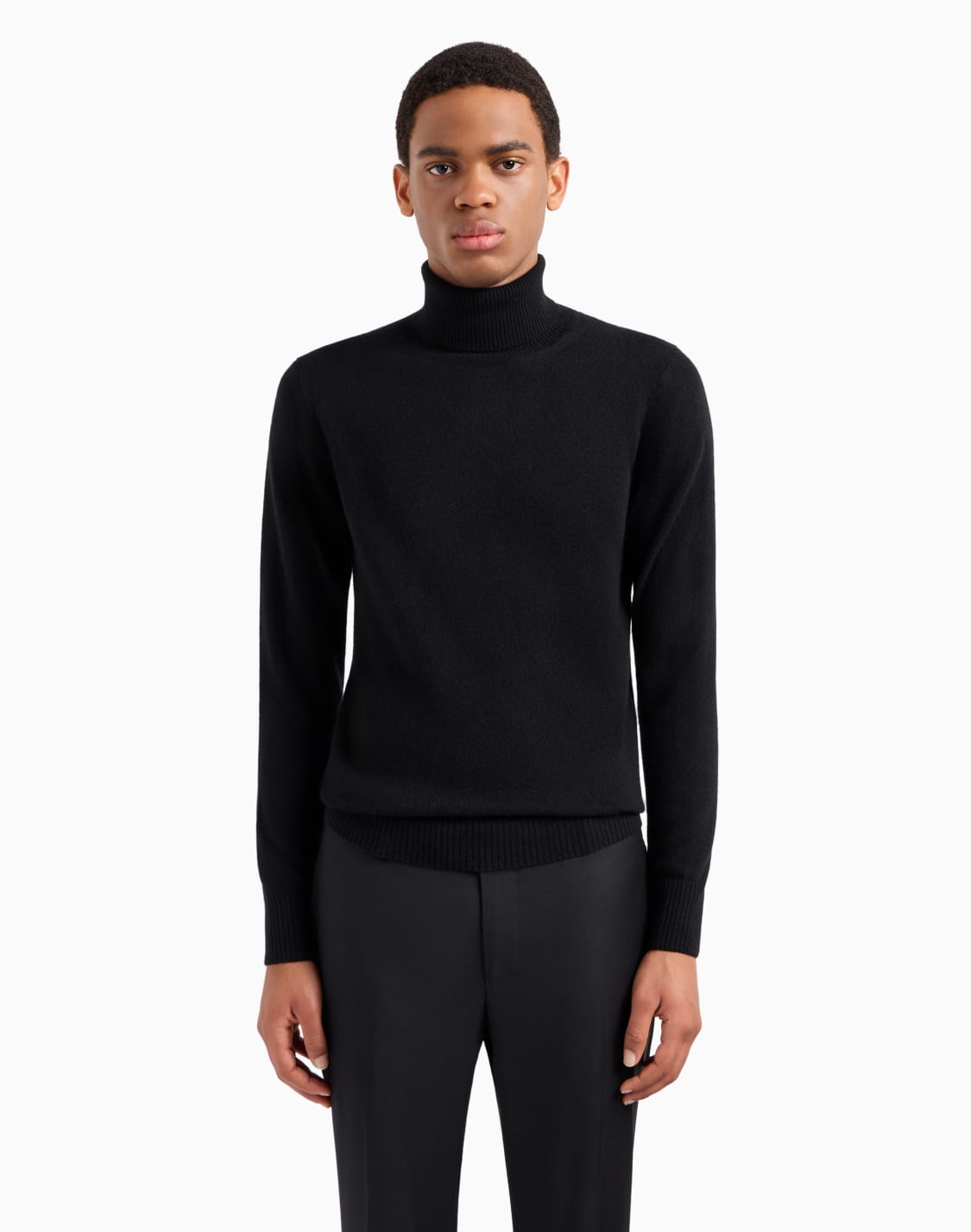 Emporio Armani Men's Wool Jersey Black