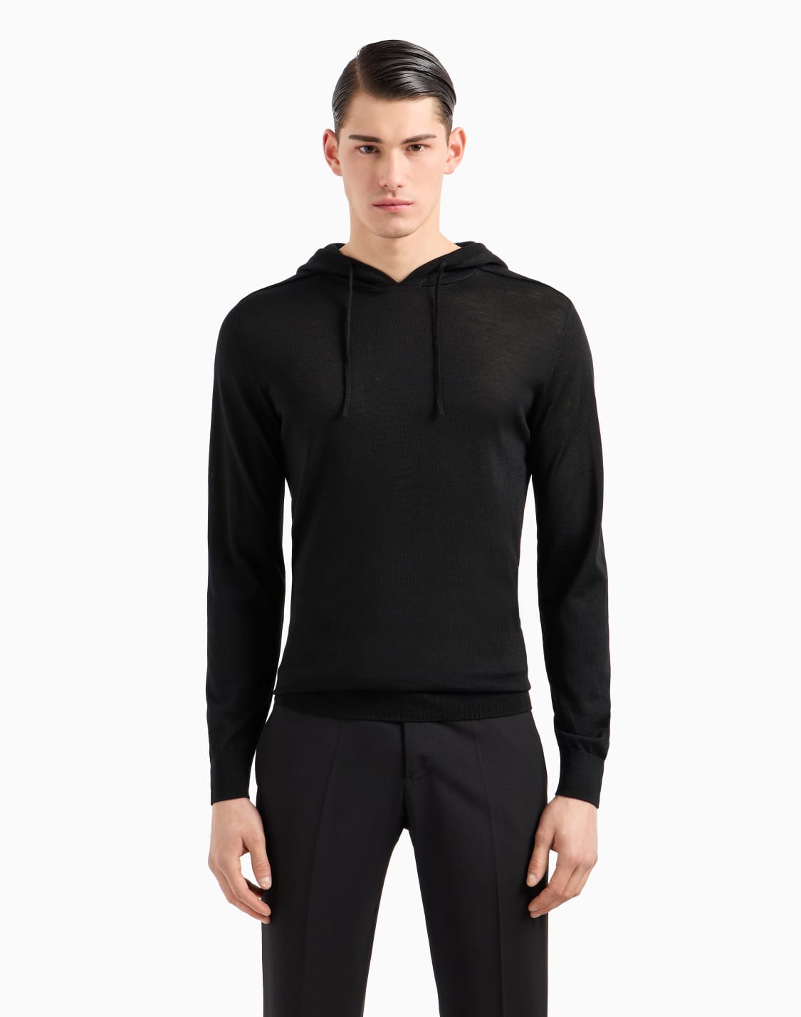 jersey-con-capucha-en-mezcla-de-lana-y-lyocell-asv-negro--emporio-armani