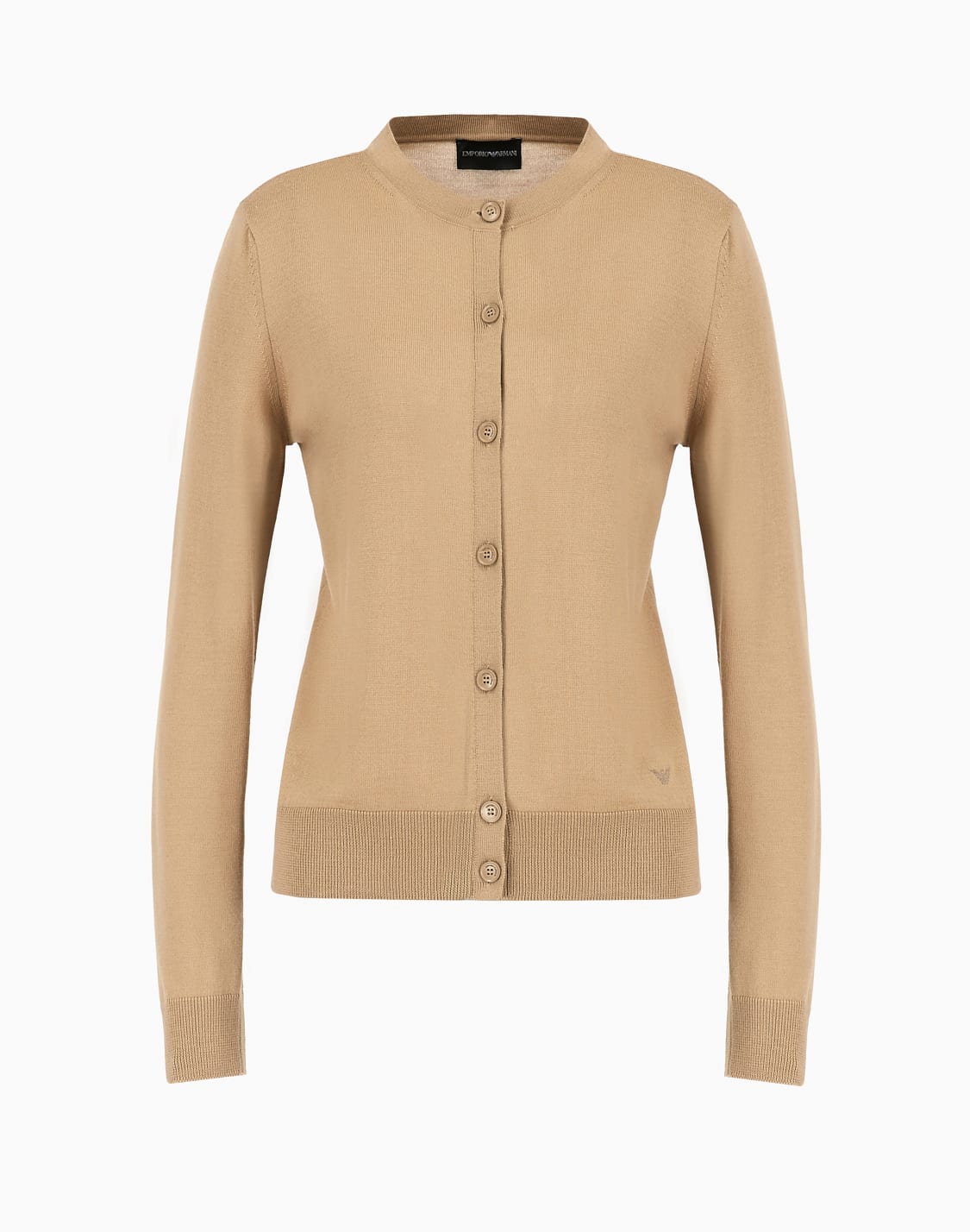 crdigan-de-pura-lana-virgen-satinada-cmel--emporio-armani