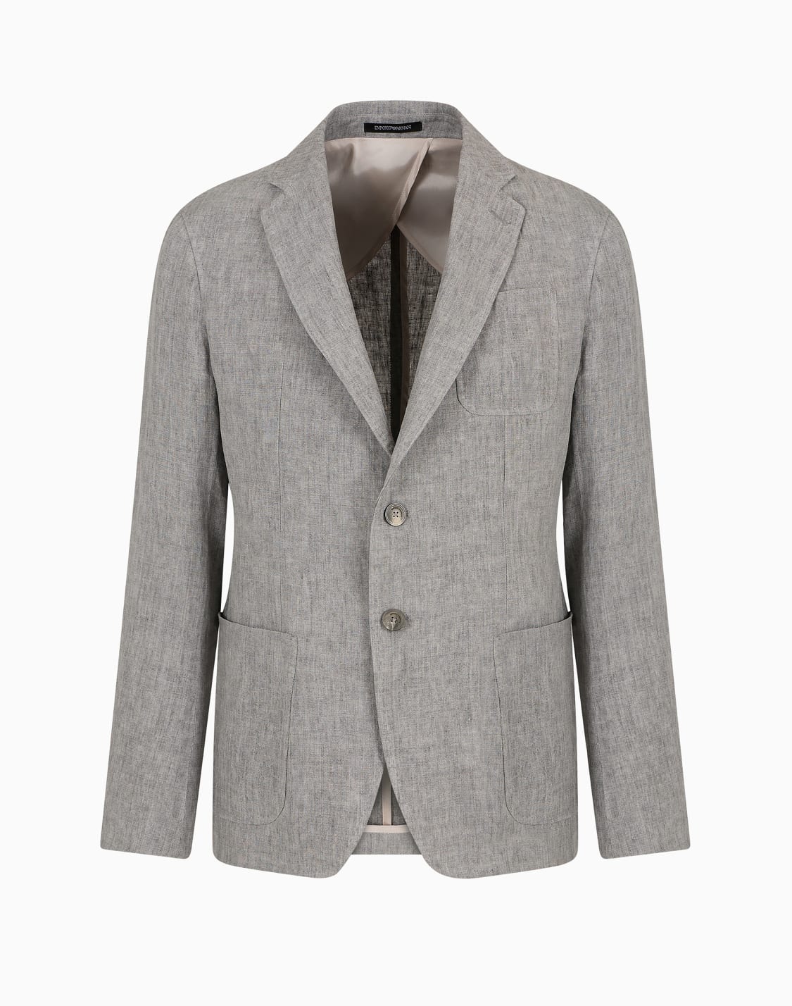 veste-simple-boutonnage-en-lin-dlav-toucher-crpe-gris--emporio-armani