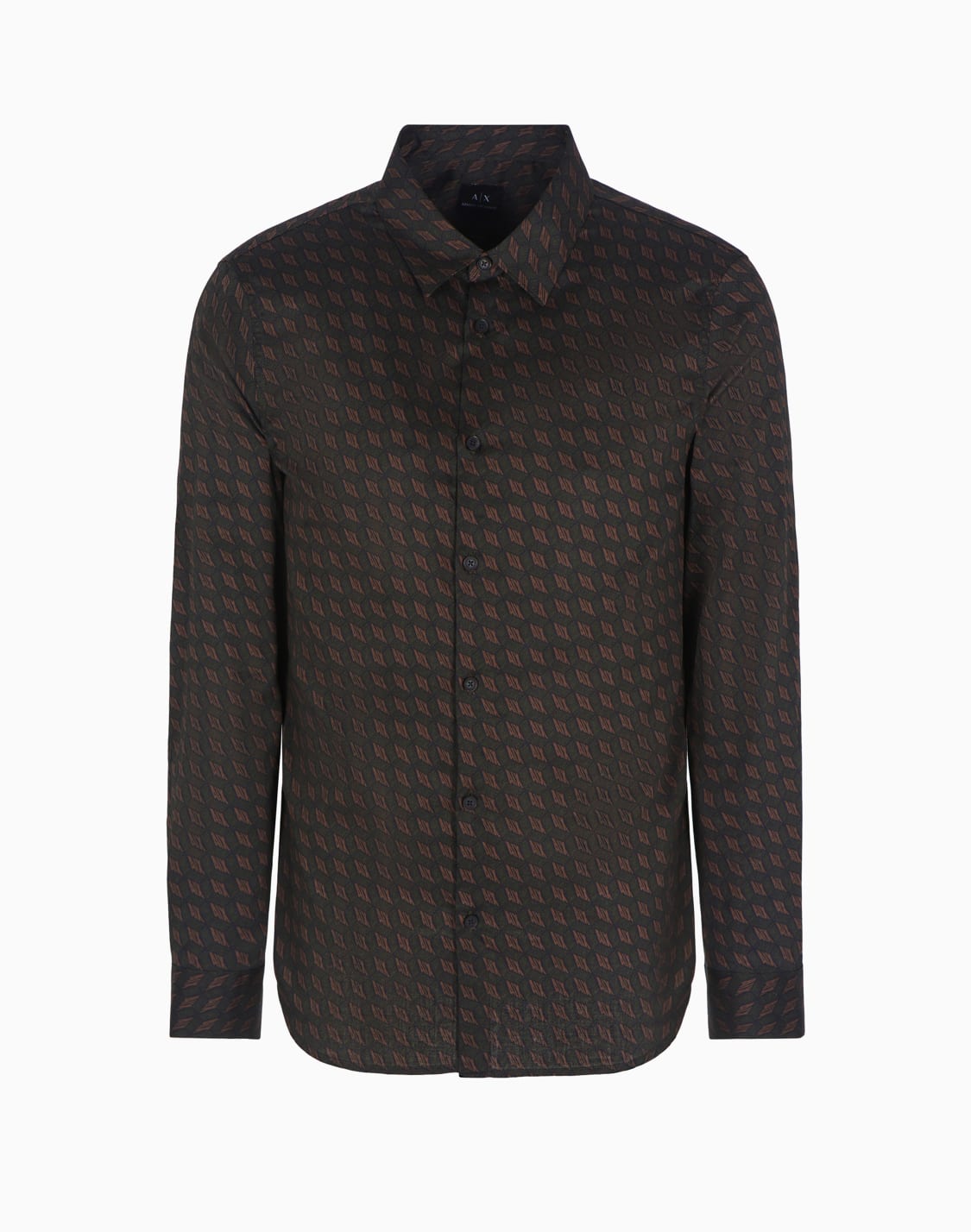 regular-fit-patterned-satin-cotton-shirt-black--armani-exchange