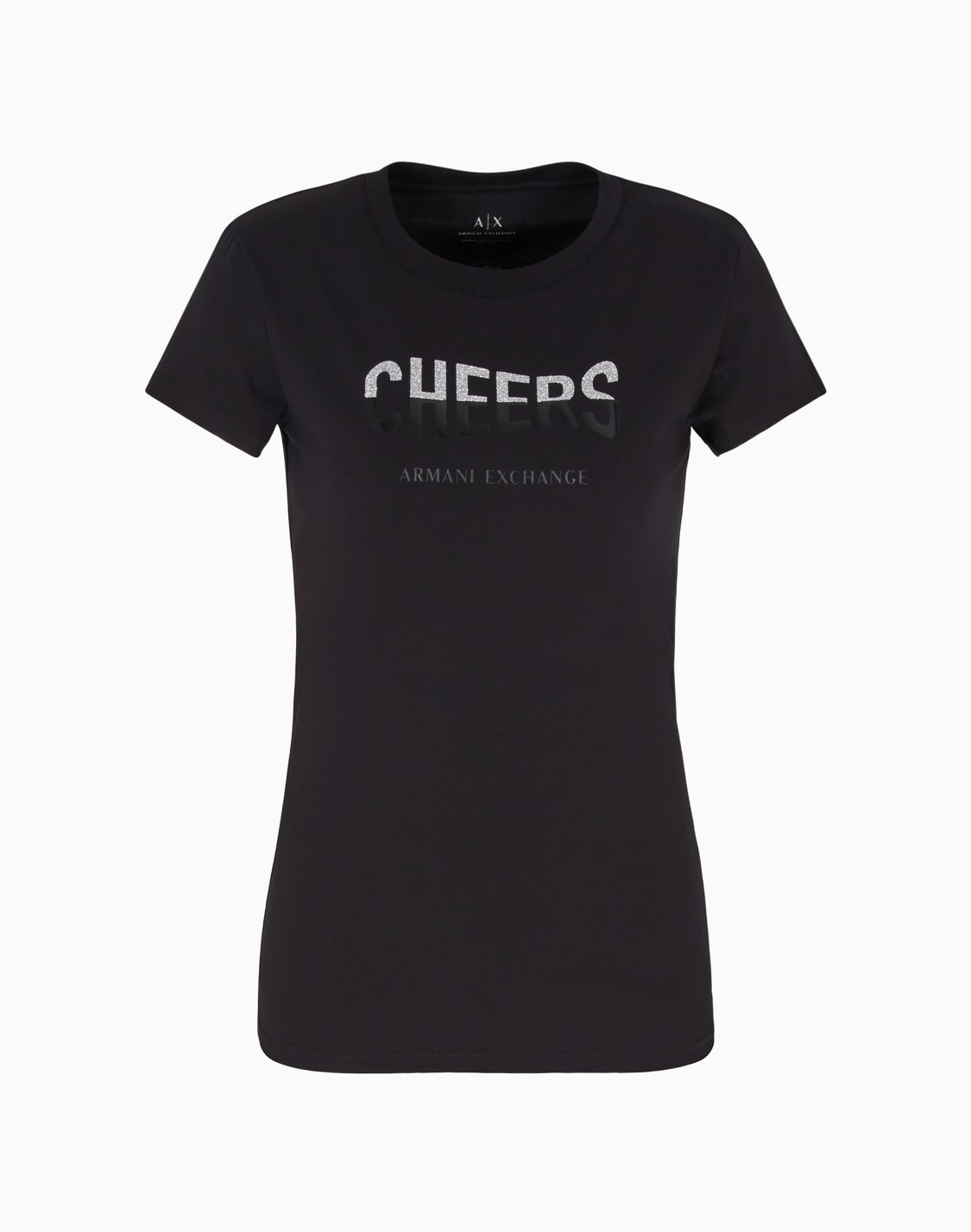 camiseta-slim-fit-con-estampado-cheers-negro--armani-exchange