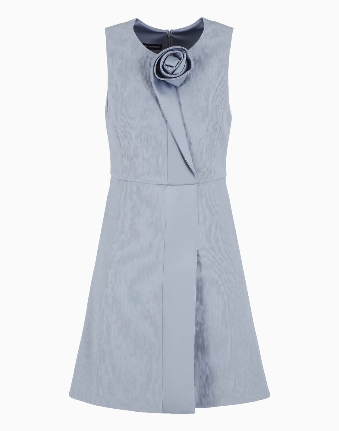 vestido-de-tejido-tcnico-elstico-con-canal-y-detalle-de-rosa-en-satn-celeste--emporio-armani