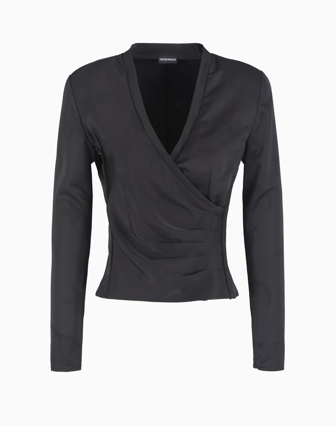 blusa-de-tejido-jacquard-con-escote-de-pico-cruzado-y-drapeado-de-la-cpsula-moon-negro--emporio-armani