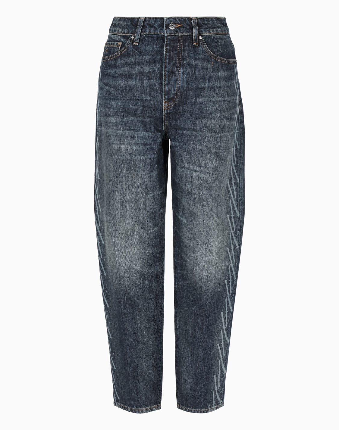 vaqueros-carrot-fit-j51-en-denim-rgido-con-monograma-bordado-azul--armani-exchange