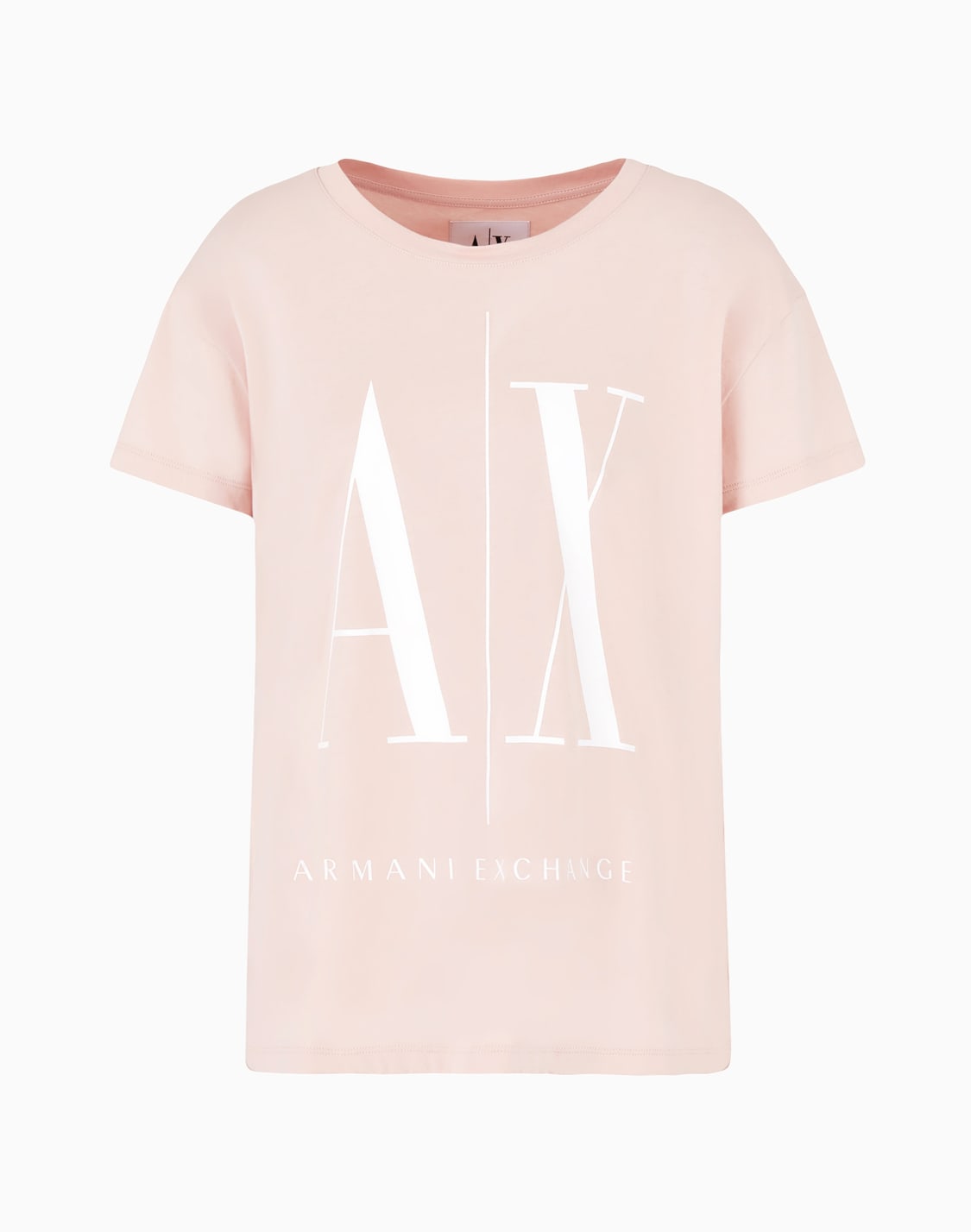 relaxed-fit-t-shirt-with-round-neck-and-logo-pink--armani-exchange