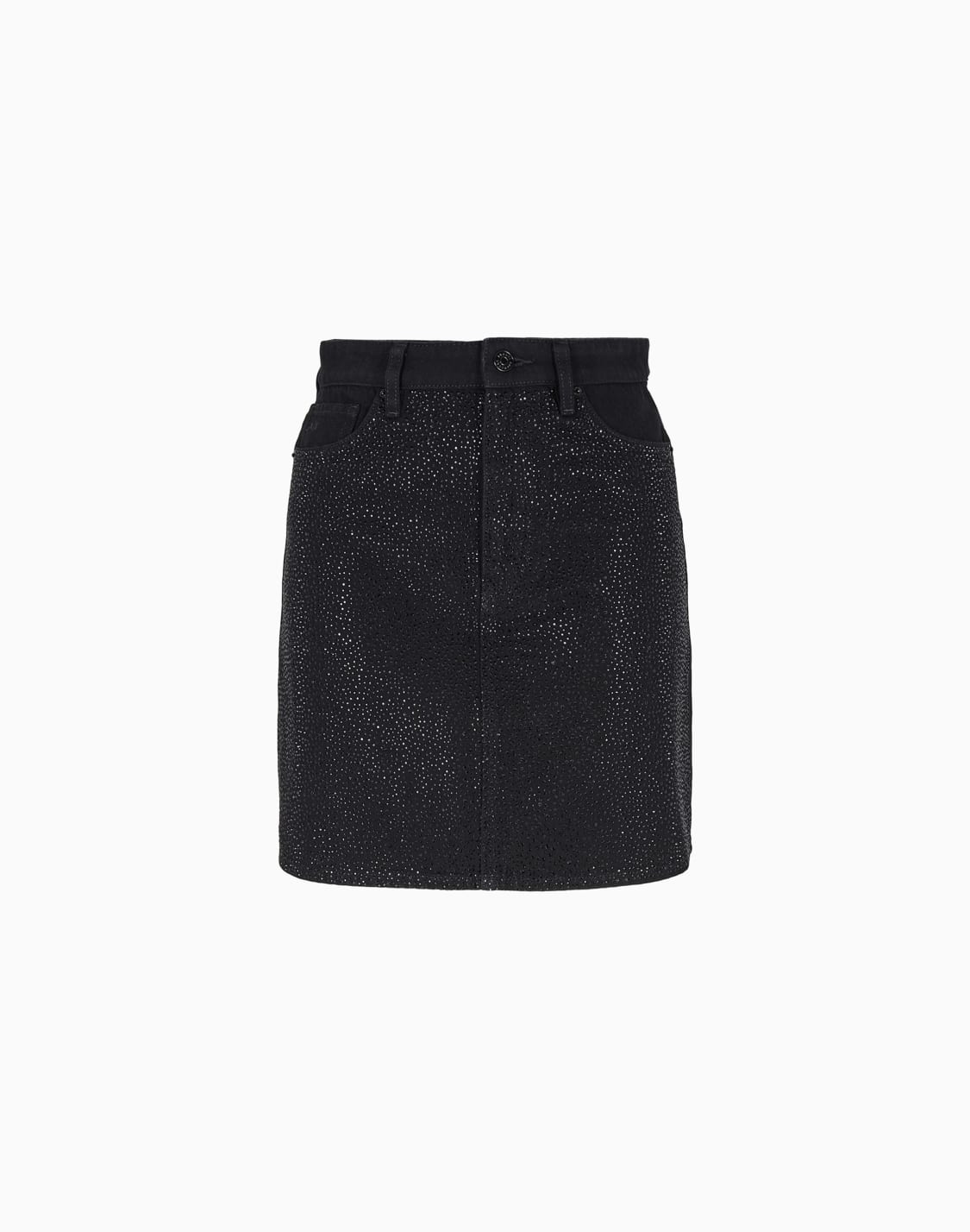 denim-mini-skirt-with-rhinestones-black--armani-exchange