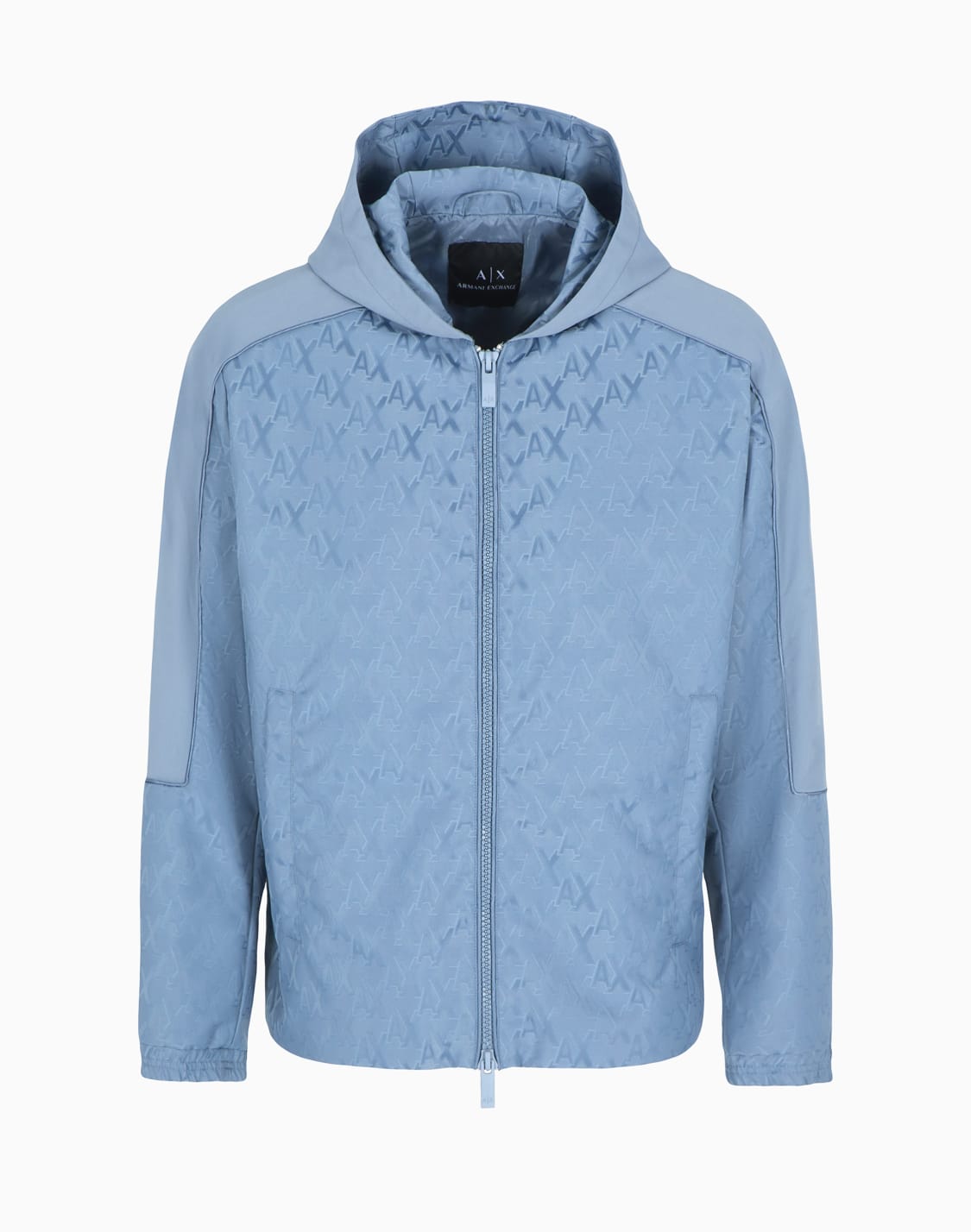 blouson-with-hood-in-monogram-coated-fabric-light-blue--armani-exchange