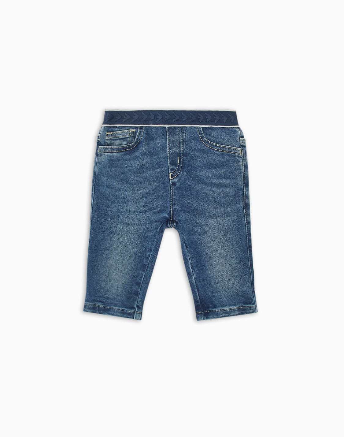 vaqueros-de-denim-con-cintura-elstica-con-logotipo-azul--emporio-armani