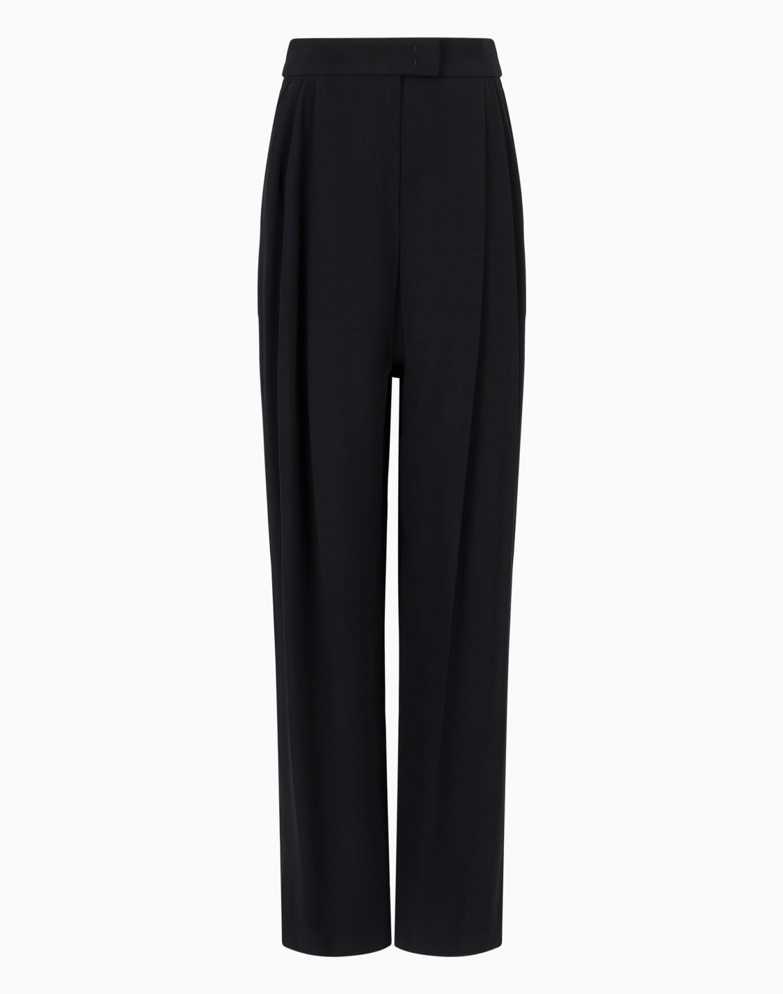 pantalones-palazzo-con-pinzas-de-envers-satn-negro--emporio-armani