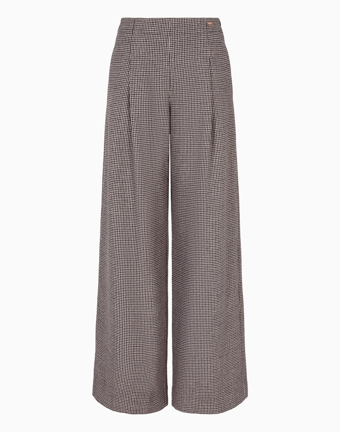 pantaln-palazzo-en-tejido-de-pata-de-gallo-estampado--armani-exchange